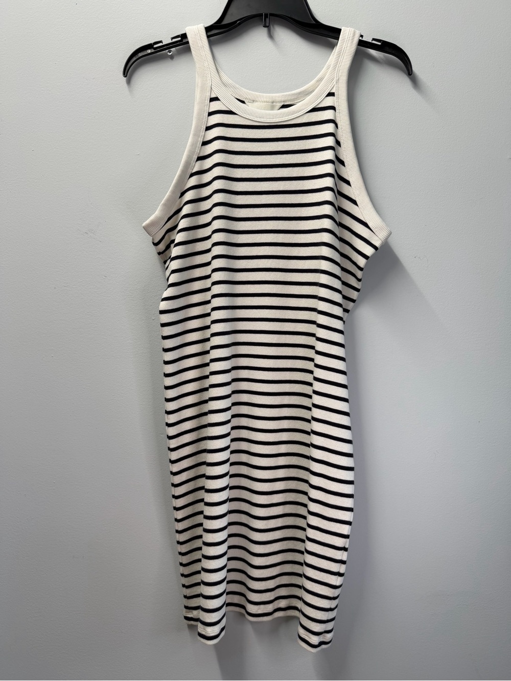H&M Black and White Striped Midi Tank Dress Size XL - Picture 2 of 7